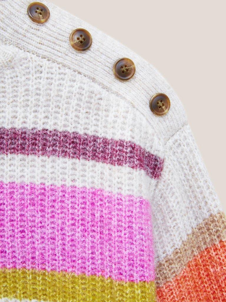 Rainbow Stripe Jumper in MULTI - FLAT DETAIL