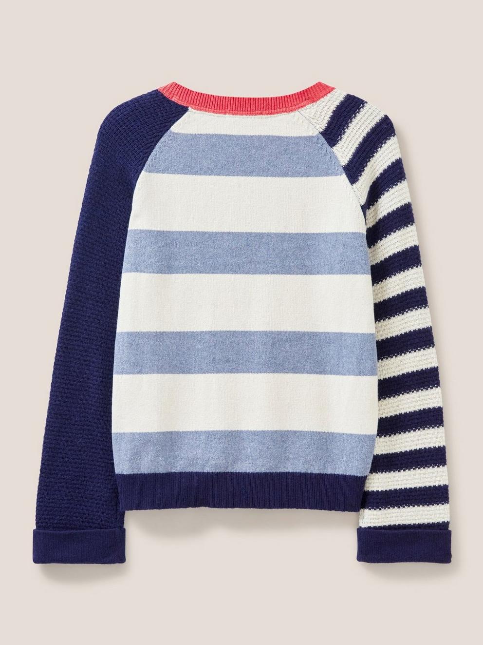 Tide Stripe Jumper in MULTI - FLAT BACK