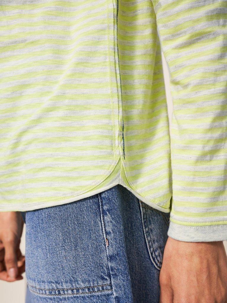 Copenhagen Jersey Top in KIWI GREEN PLAIN - MODEL DETAIL