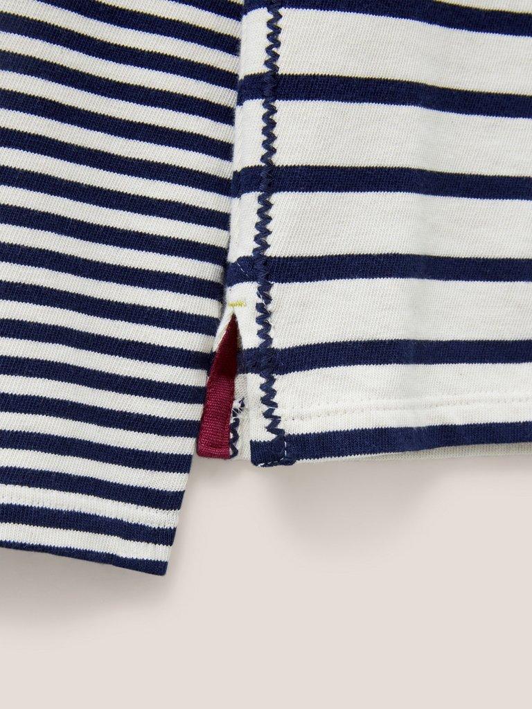 Shoreline Jersey Tee in QUARTZ BLUE STRIPE - FLAT DETAIL