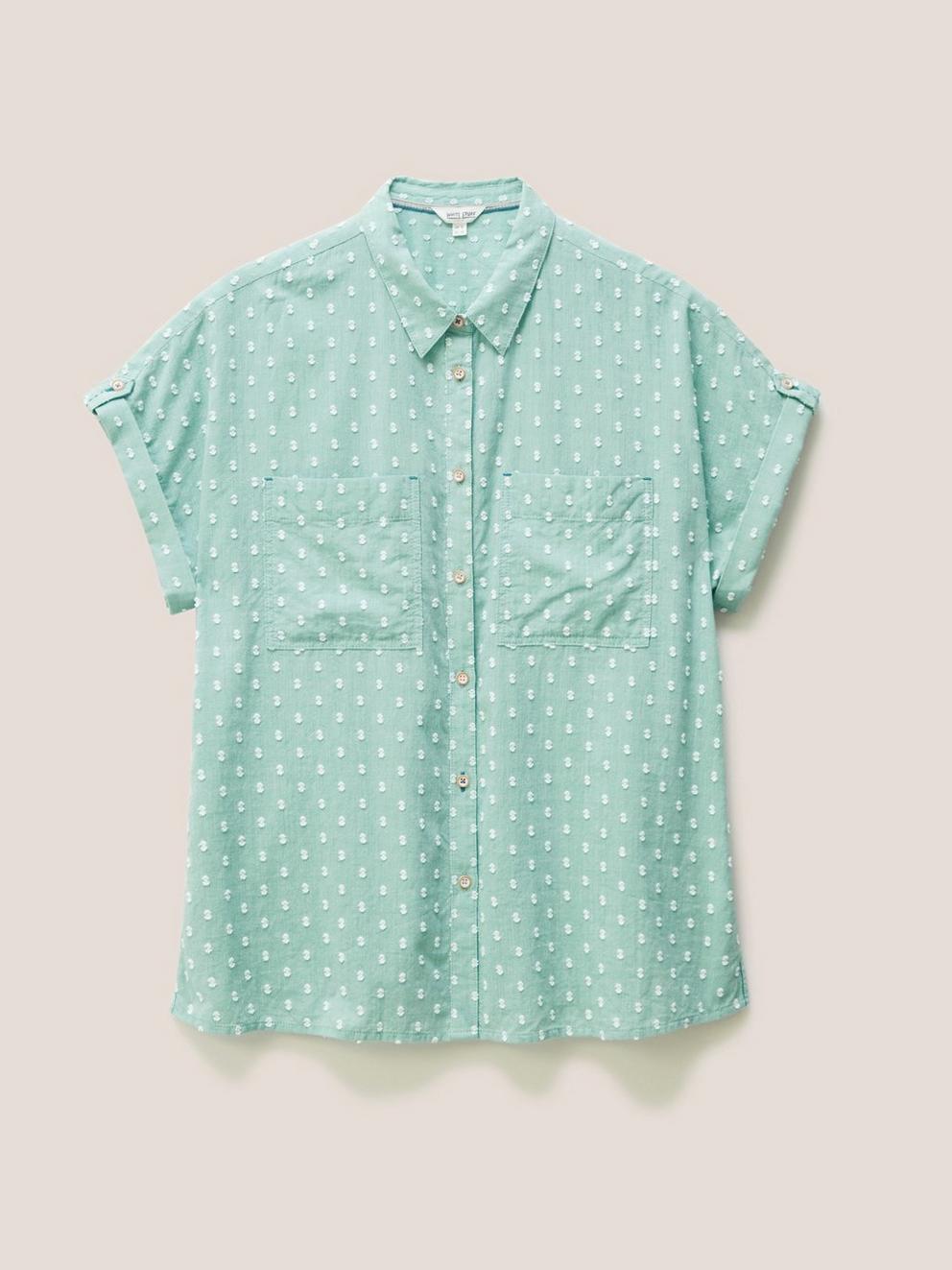 Essence Organic Cotton Tee in KIWI GREEN STRIPE - FLAT FRONT