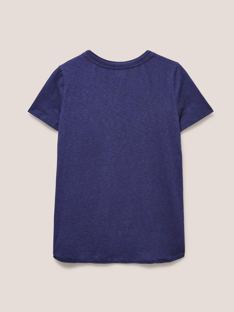 Essence Organic Cotton Tee in NAVY PLAIN - FLAT BACK