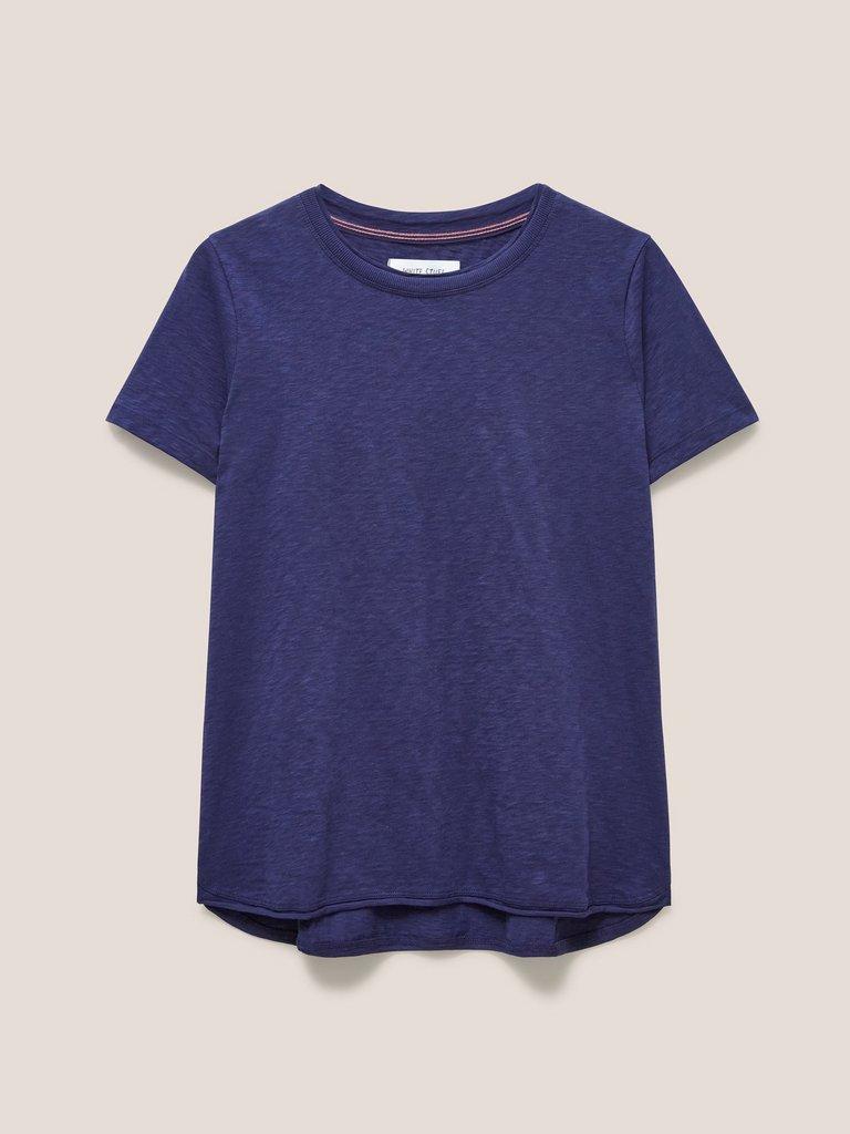 Essence Organic Cotton Tee in NAVY PLAIN - FLAT FRONT