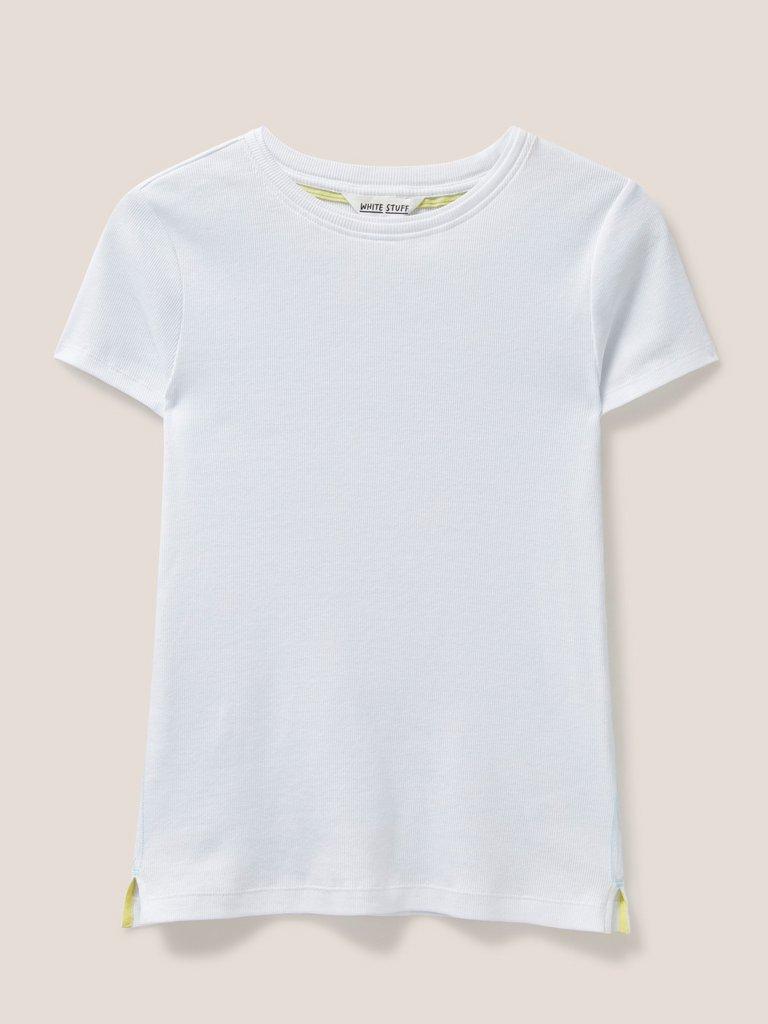 Essence Organic Cotton Tee in WHITE PLAIN - FLAT FRONT