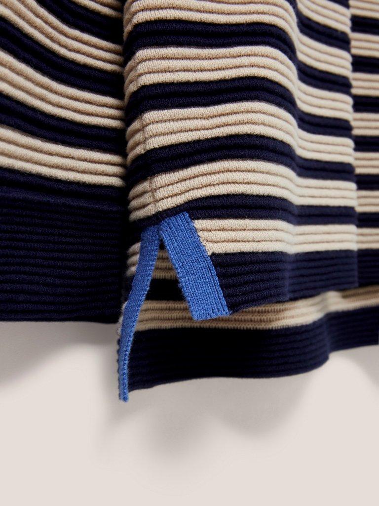 North Cote Jersey Sweat in NAVY STRIPE - FLAT DETAIL