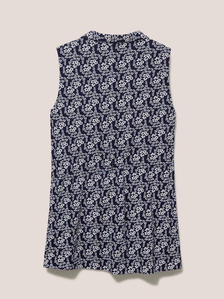 Story Jersey Top in VIOLET BLUE PRINT - FLAT BACK