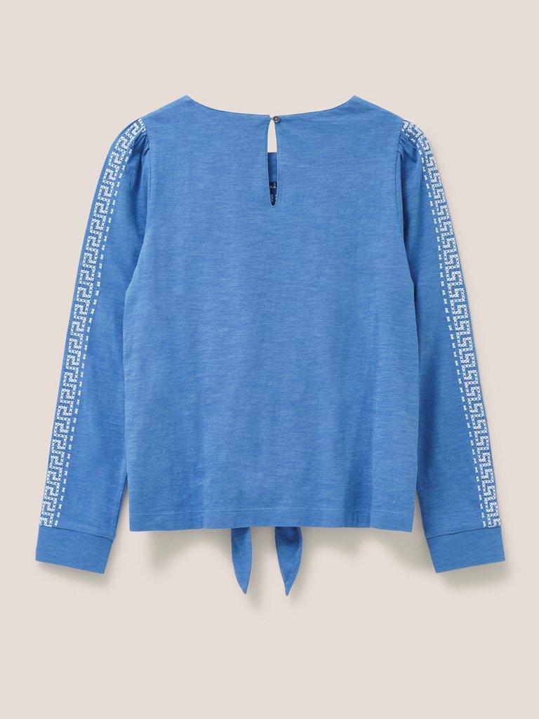 Isla Jersey Top in DAWN BLUE PRINT - FLAT BACK