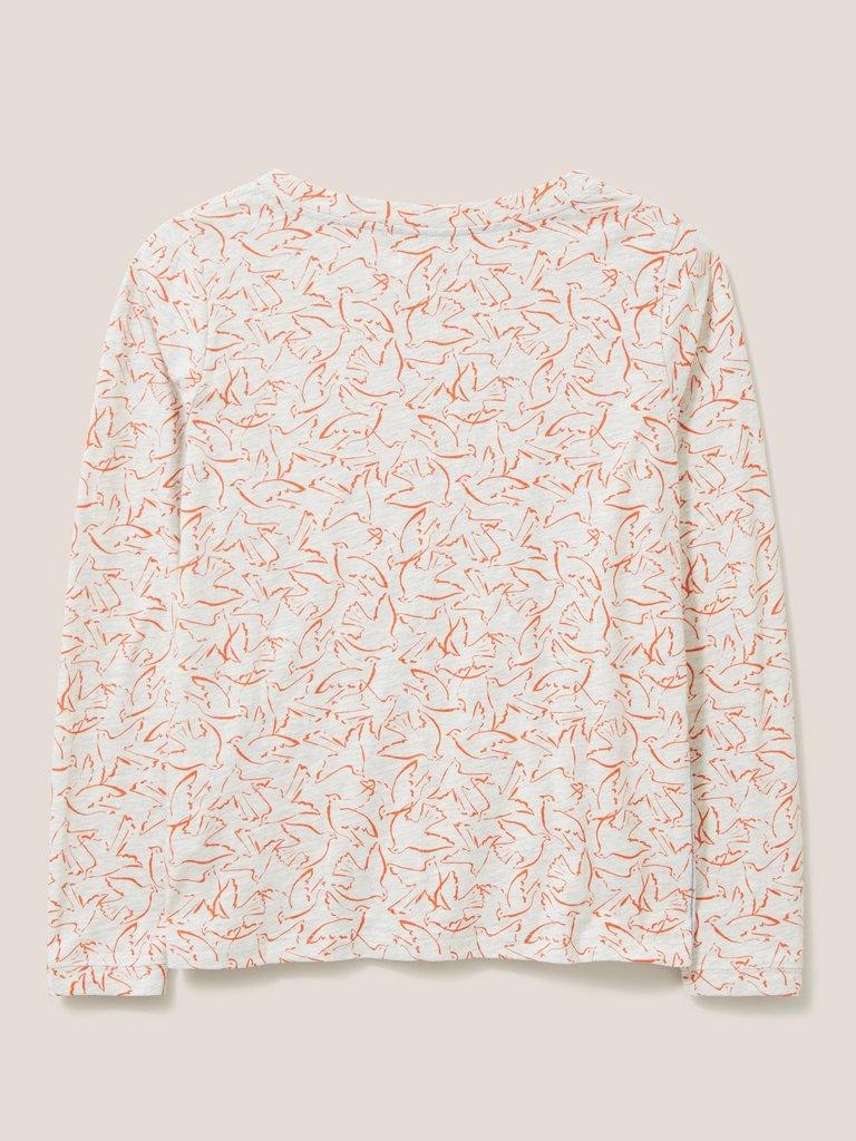 Eccles Jersey Shirt in TOASTED ORANGE PRINT - FLAT BACK