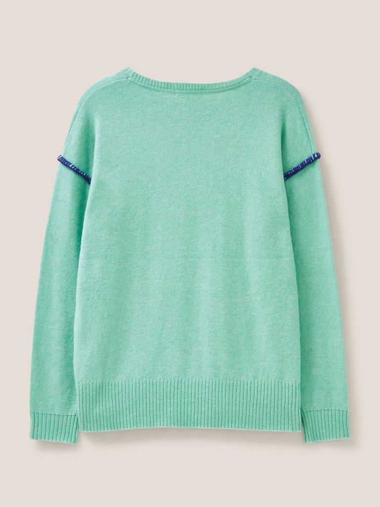 Pomme Jumper in SEAFOAM GREEN PLAIN - FLAT BACK