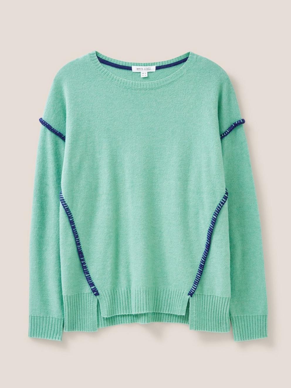 Pomme Jumper in SEAFOAM GREEN PLAIN - FLAT FRONT