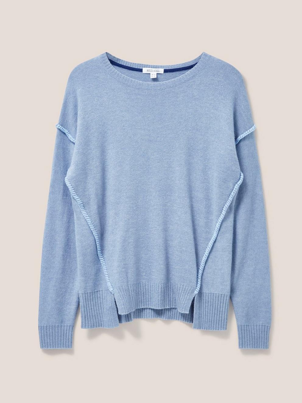 Time To Shine Jumper in BLUE - FLAT FRONT