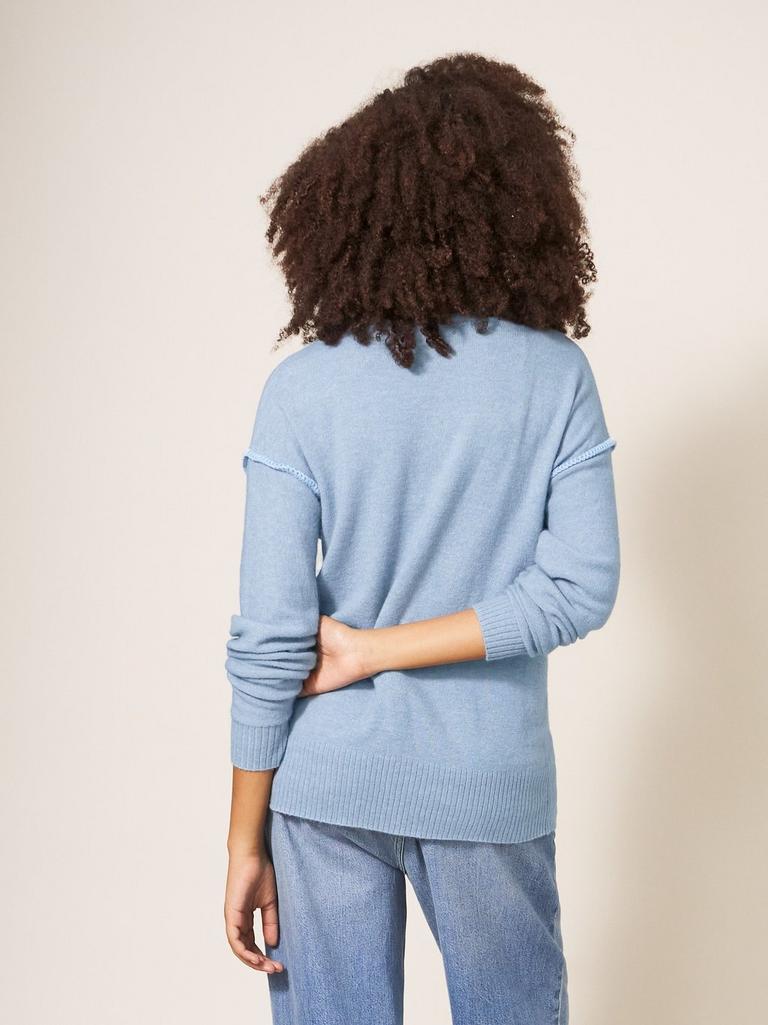 Time To Shine Jumper in BLUE - MODEL BACK