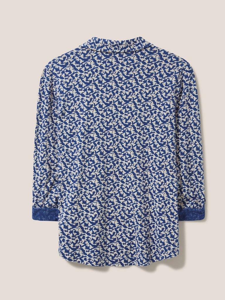 Fascination Top in NAVY PRINT - FLAT BACK