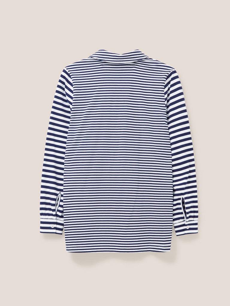 Sweet Melody Shirt in BLUE STRIPE - FLAT BACK