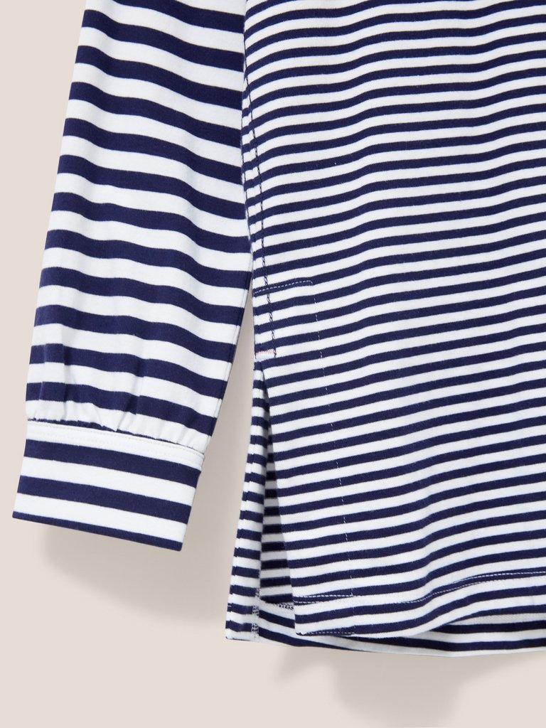 Sweet Melody Shirt in BLUE STRIPE - FLAT DETAIL