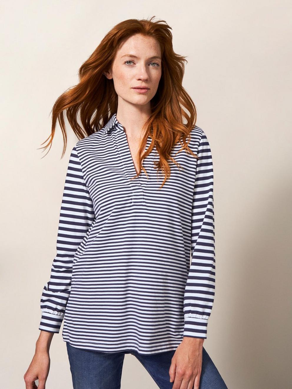 Sweet Melody Shirt in BLUE STRIPE - LIFESTYLE