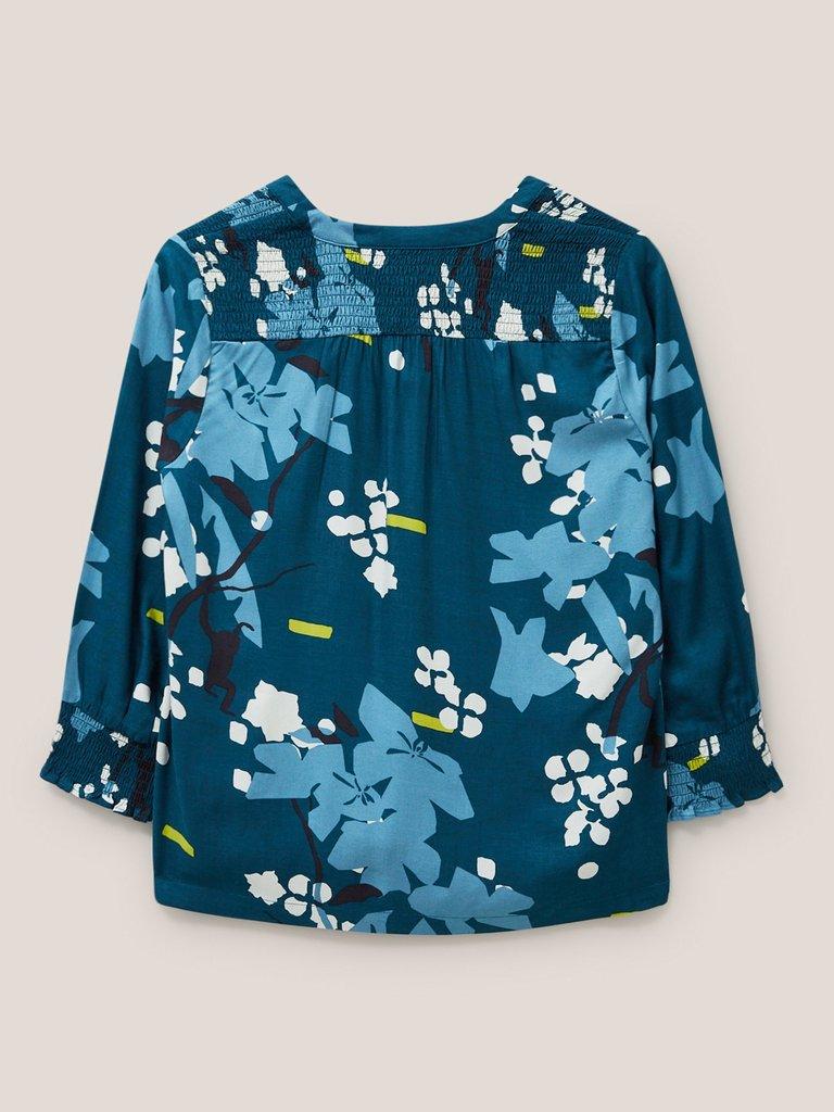 Yukiko Panel Top in TEAL PRINT - FLAT BACK