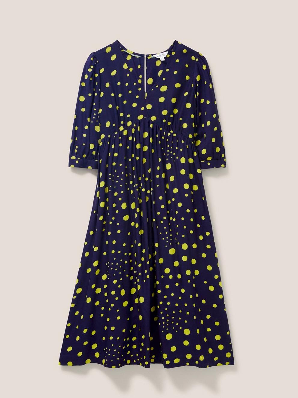 Albie Dress in KIWI GREEN PRINT - FLAT FRONT