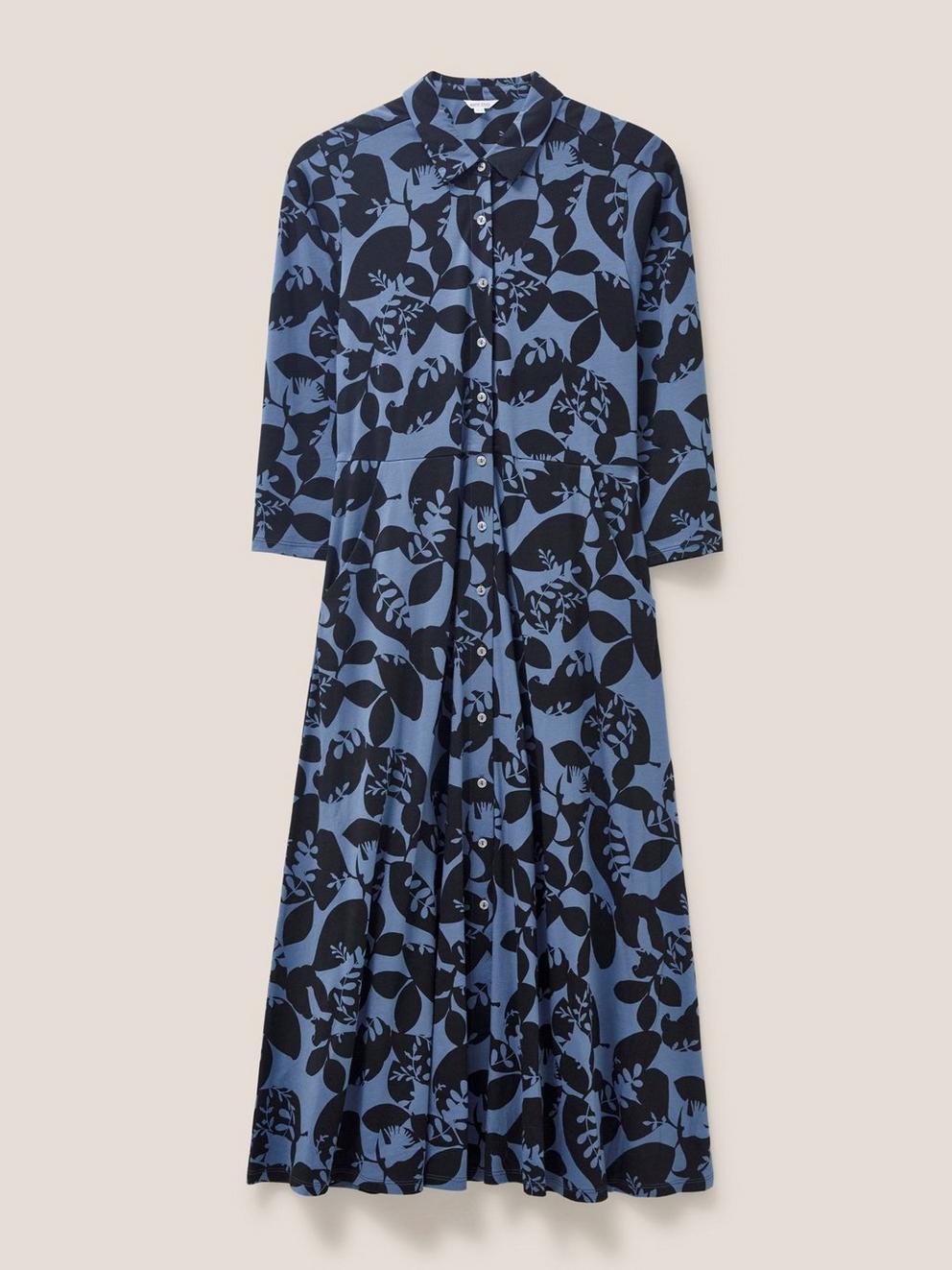 Ola Dress in DAWN BLUE PRINT - FLAT FRONT