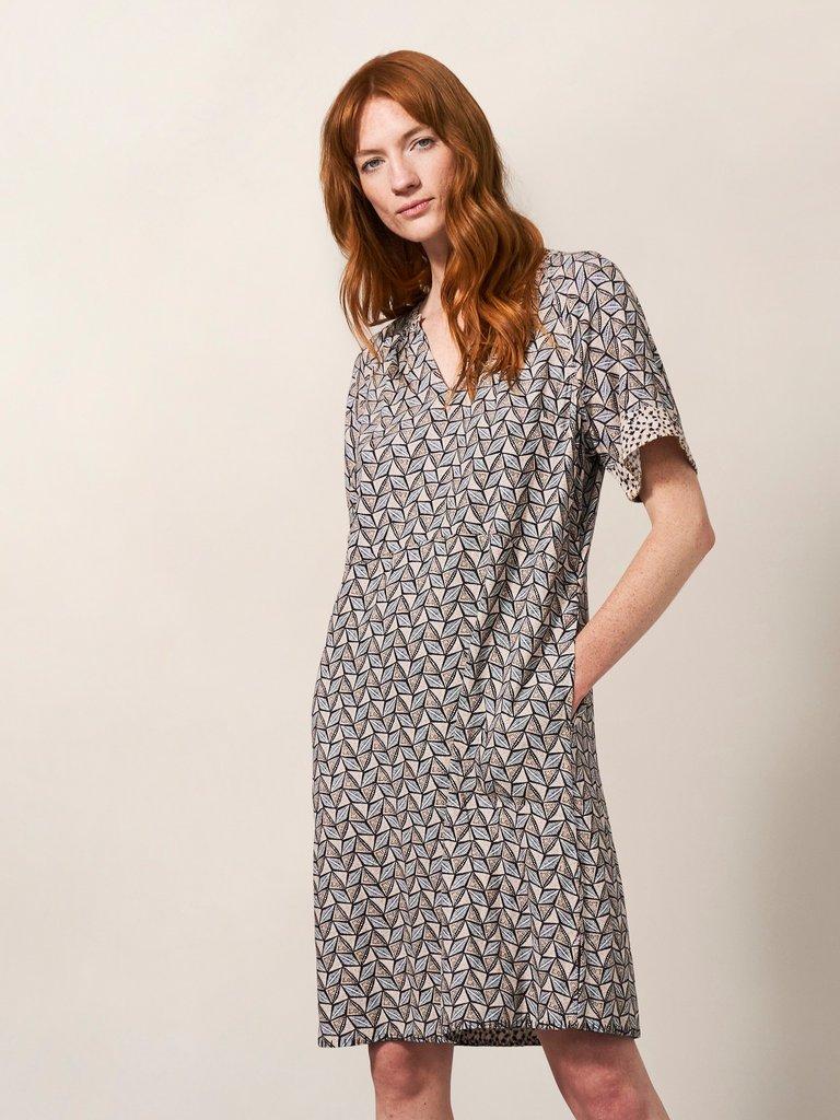 Beck Dress in GREY - MODEL FRONT