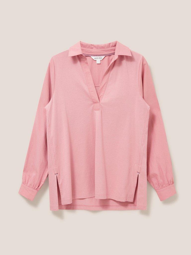 Stitch In Time Shirt in PINK - FLAT FRONT