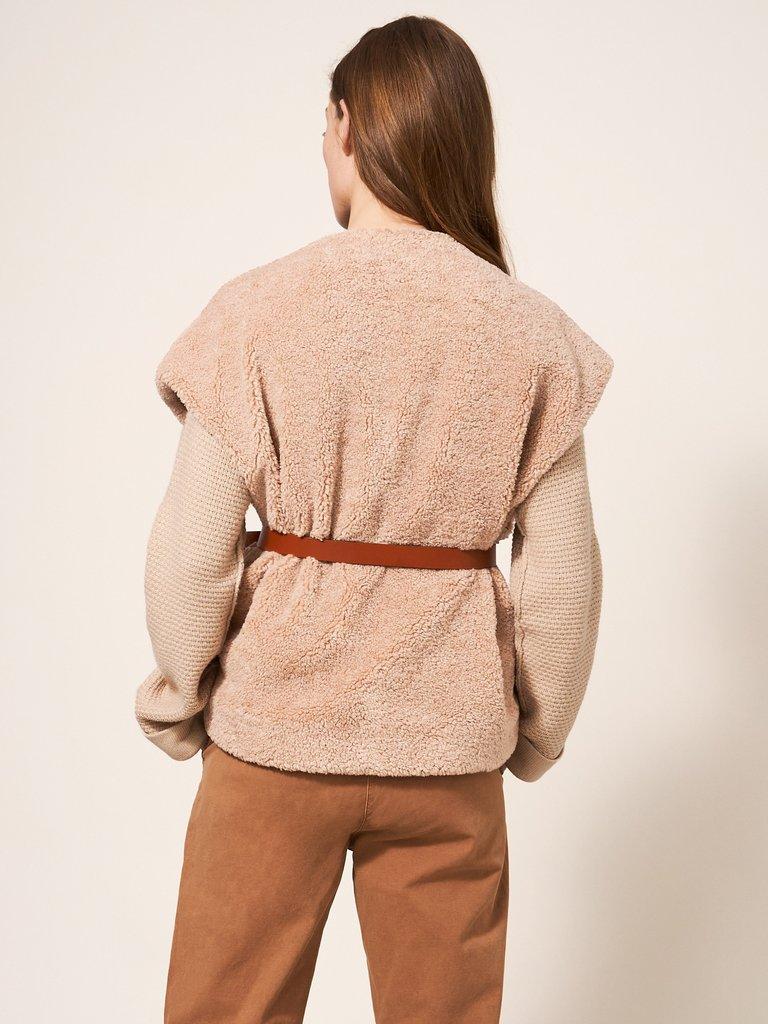 Creek Cardi in NATURAL - MODEL BACK