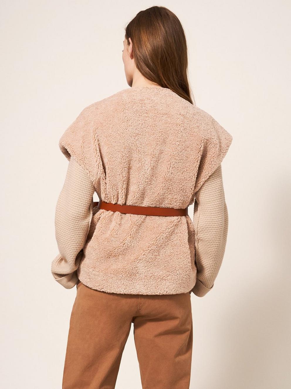 Creek Cardi in NATURAL - MODEL BACK