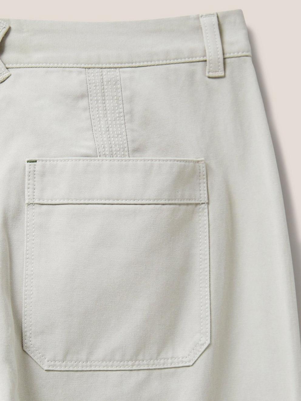 Maison Linen Trouser in GREY PLAIN - FLAT DETAIL