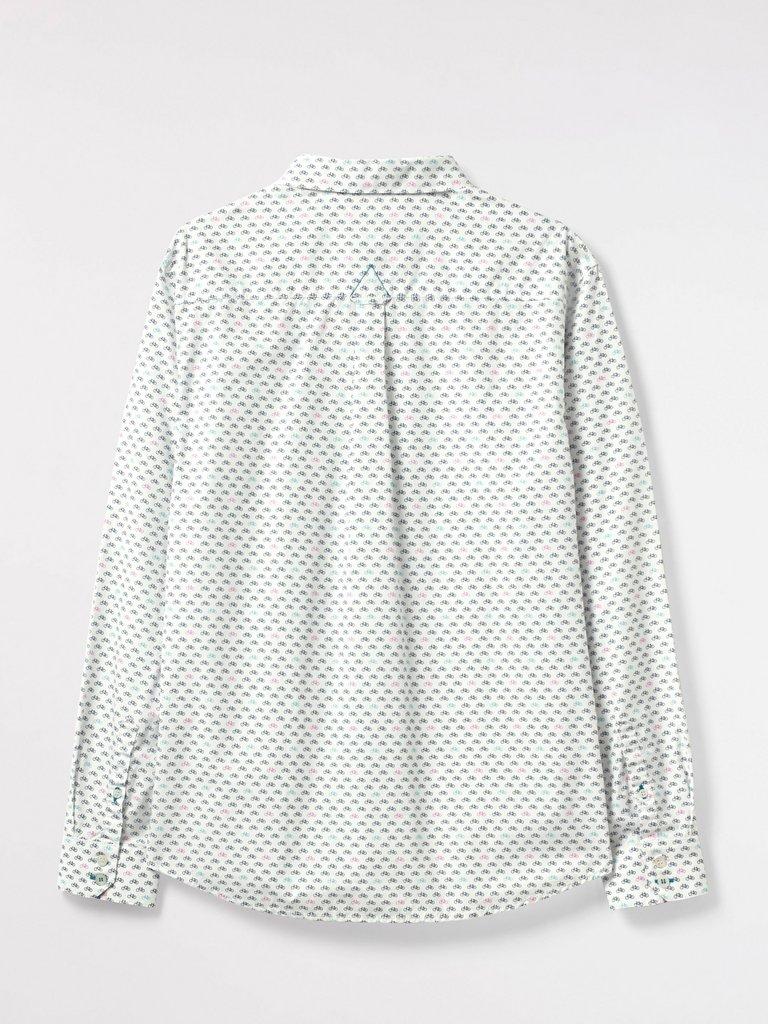 Anywear Bike Print Shirt in WHITE - FLAT BACK