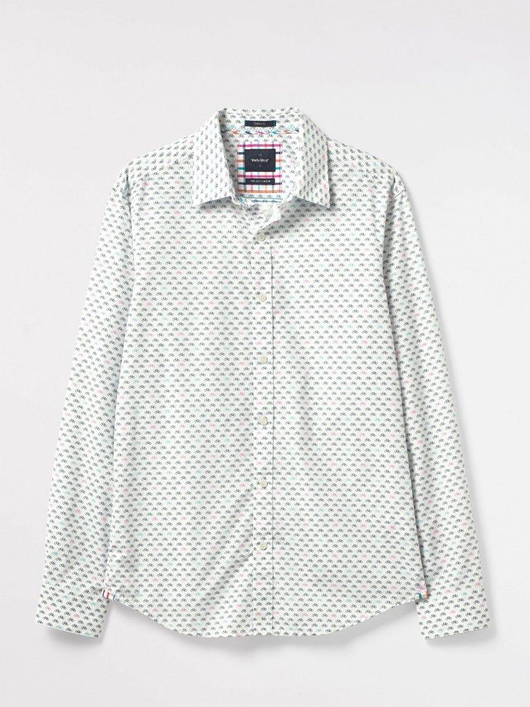 Anywear Bike Print Shirt in WHITE - FLAT FRONT