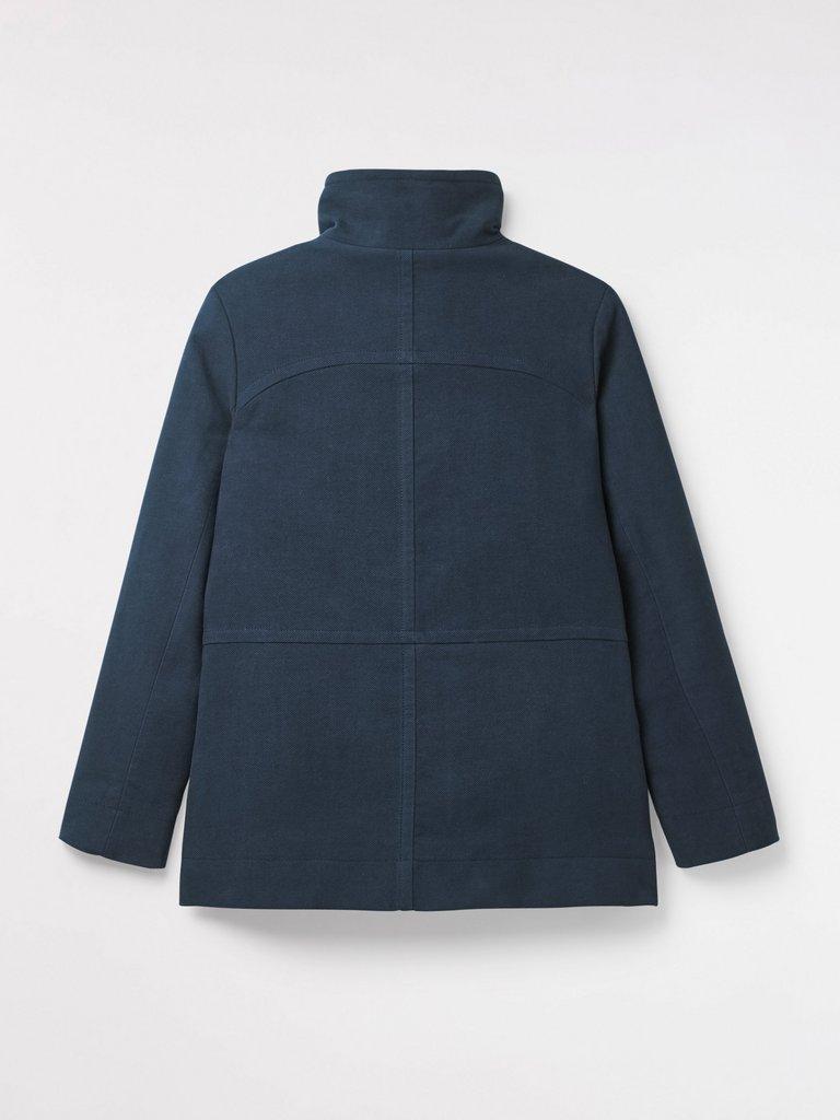 Fern Twill Moleskin Coat in TEAL - FLAT BACK