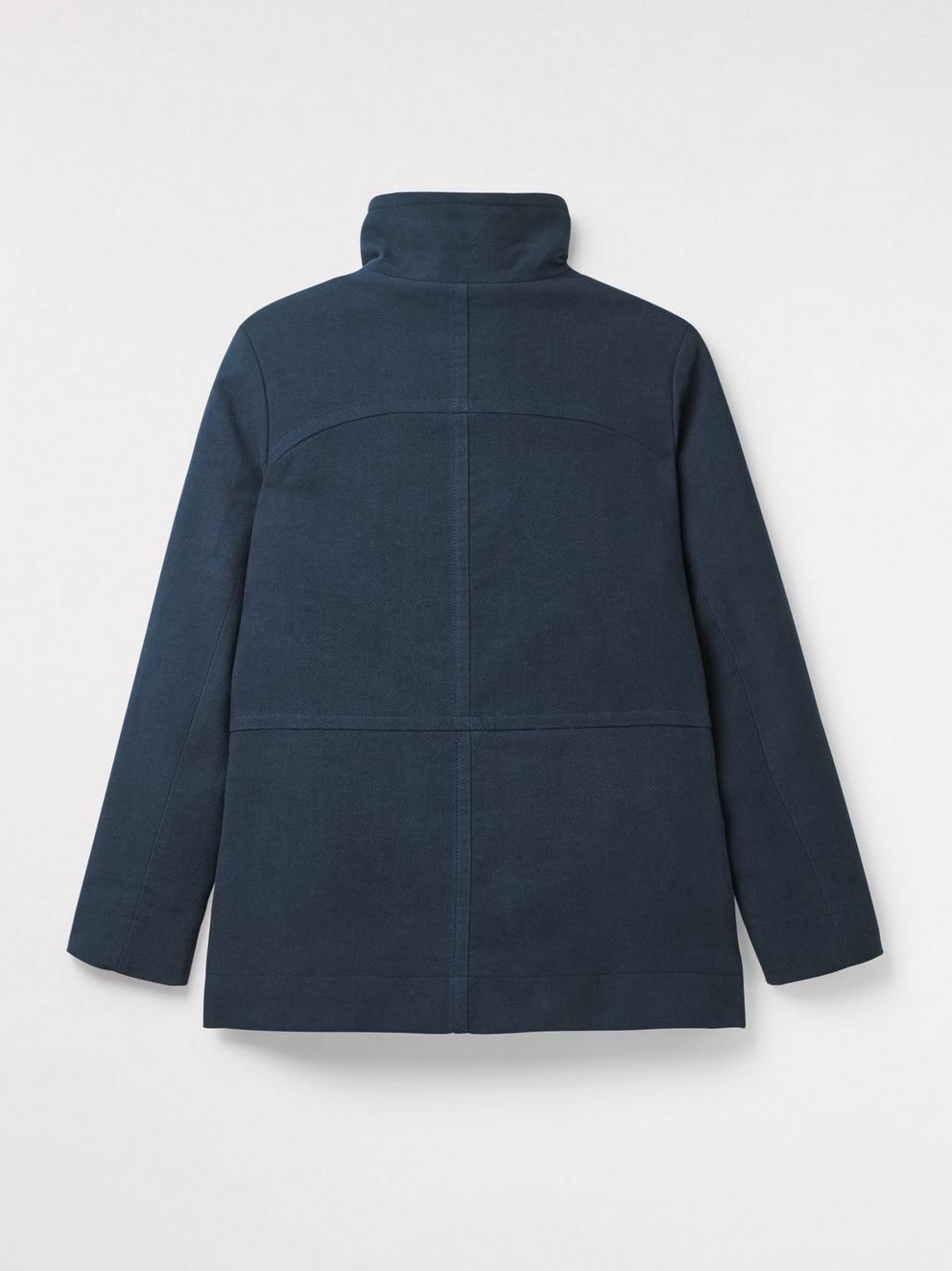 Fern Twill Moleskin Coat in TEAL - FLAT BACK