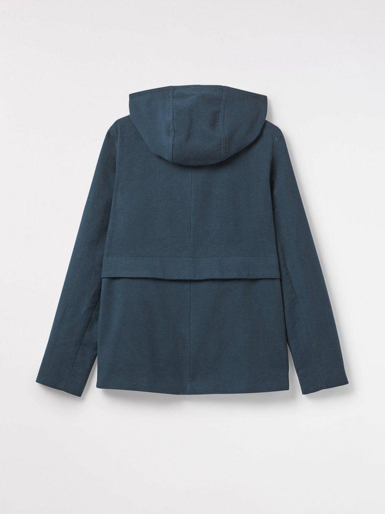 Wykenham Twill Moleskin Jacket in TEAL - FLAT BACK