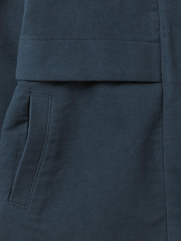 Wykenham Twill Moleskin Jacket in TEAL - FLAT DETAIL