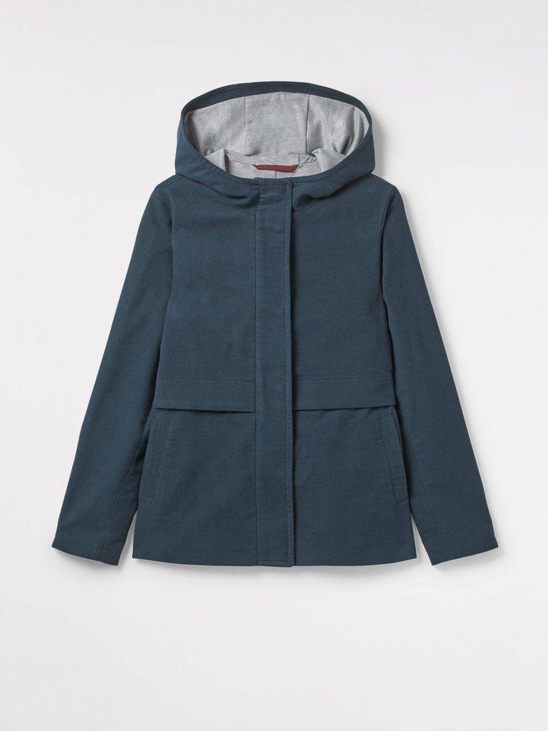 Wykenham Twill Moleskin Jacket in TEAL - FLAT FRONT