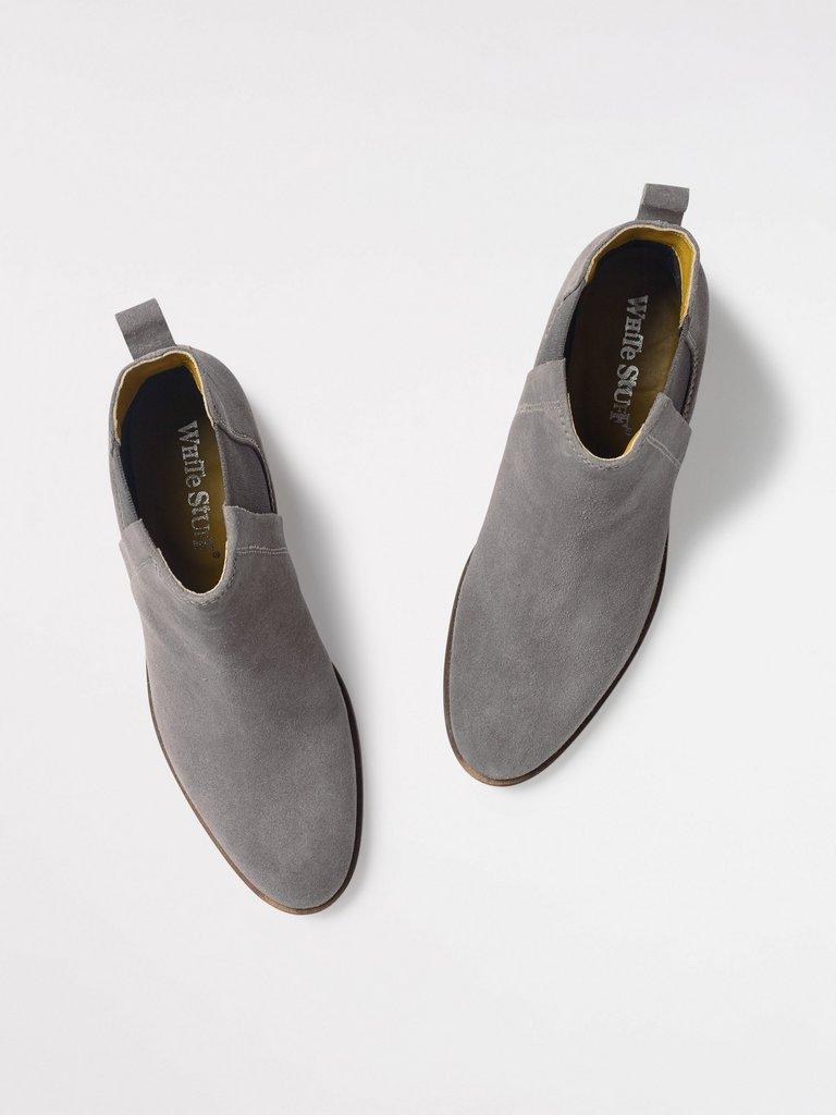 Heidi Mid Heel in GREY - FLAT BACK