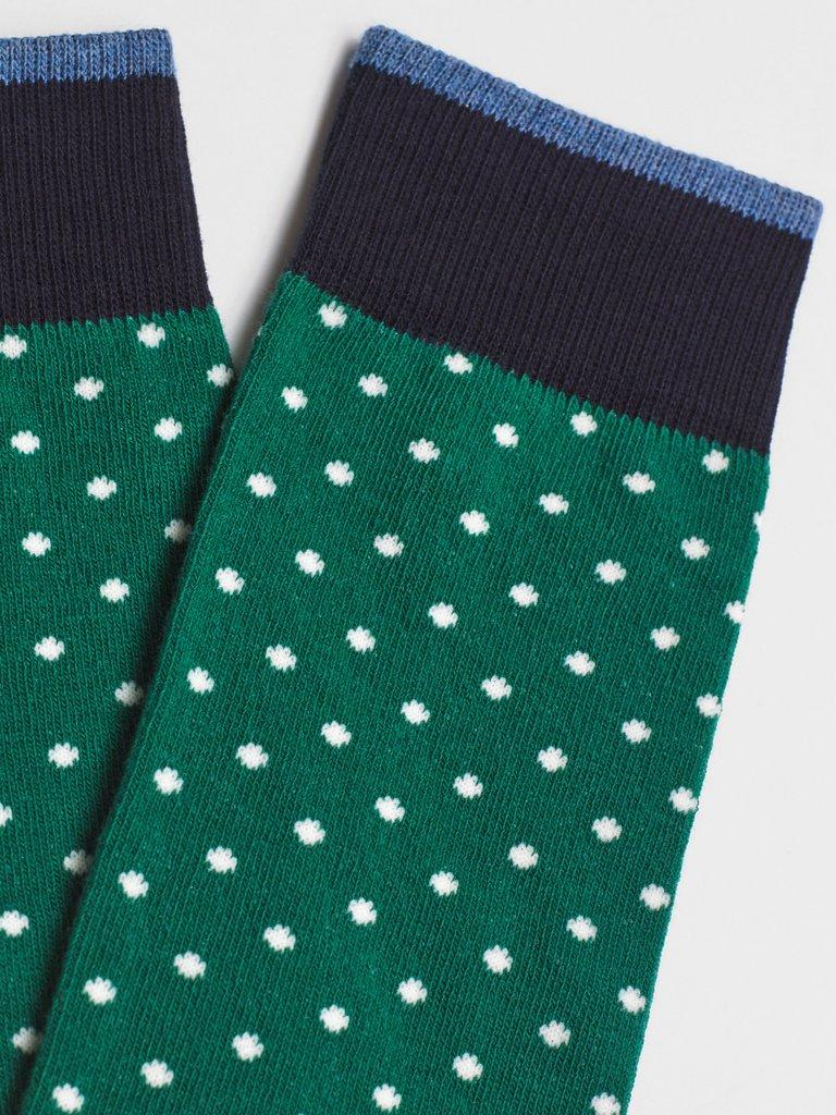 Spot  Stripe 2 Pack Socks in MULTI - FLAT BACK