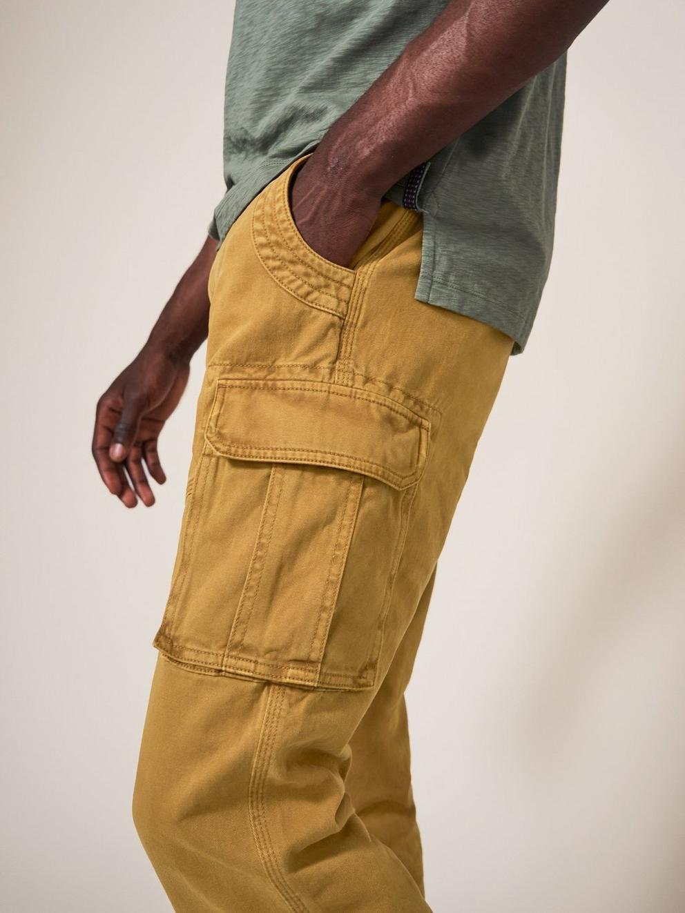 Pacora 5 Pocket Trouser in OCHRE - MODEL FRONT