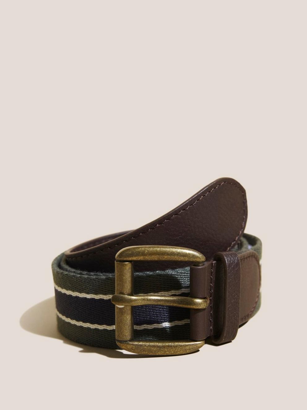 Oscar Braided Belt in NAVY - FLAT FRONT