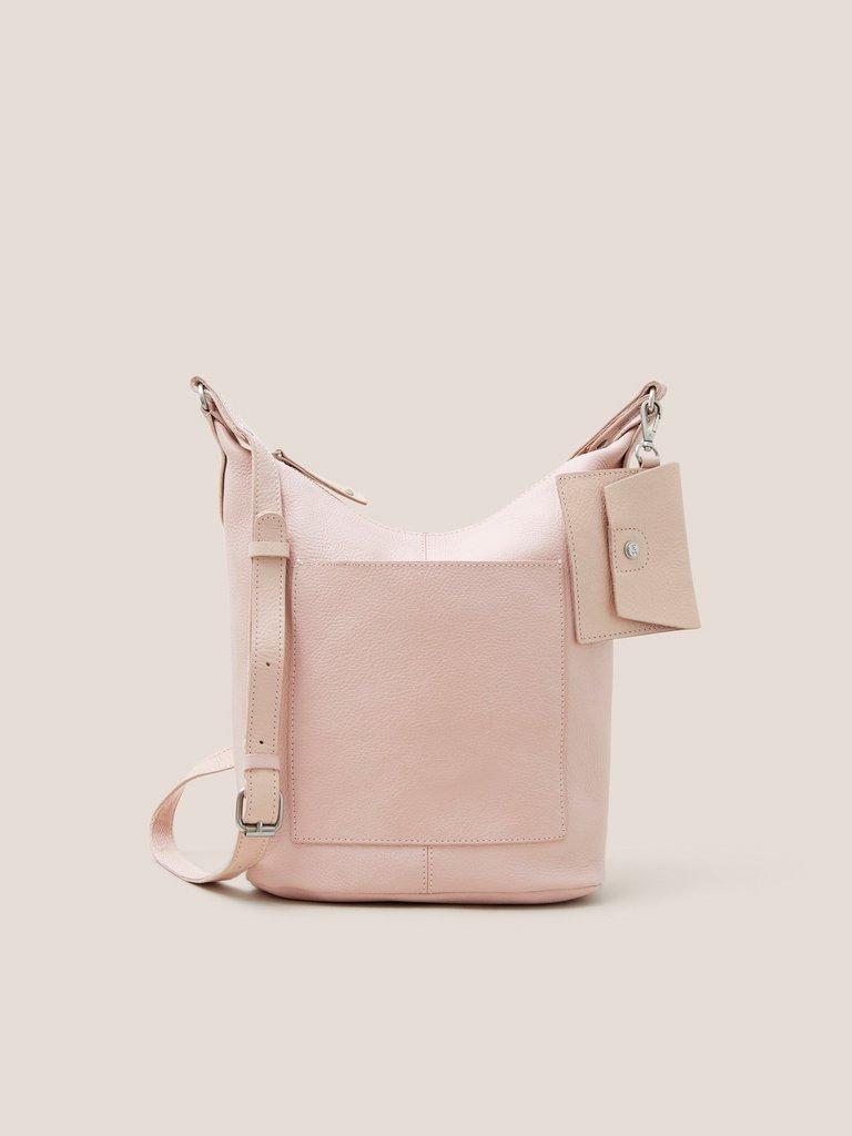 Rian Leather Hobo in MUSHROOM - FLAT FRONT