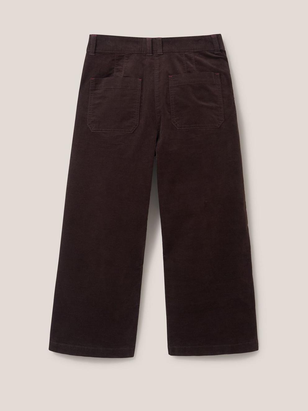 Willow Slim Cord Trouser in MOLE - FLAT BACK