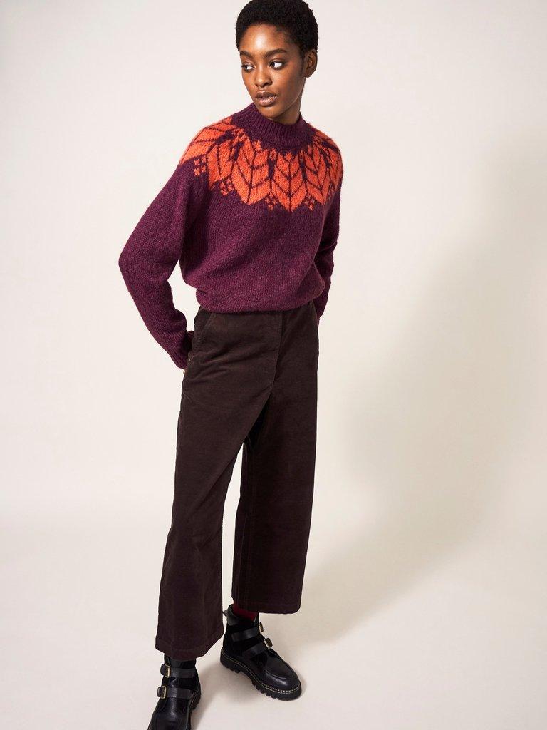 Willow Slim Cord Trouser in MOLE - LIFESTYLE