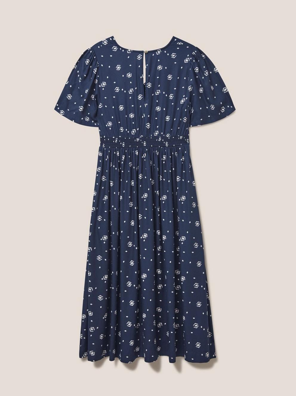 Take A Flight Dress in NAVY PRINT - FLAT BACK