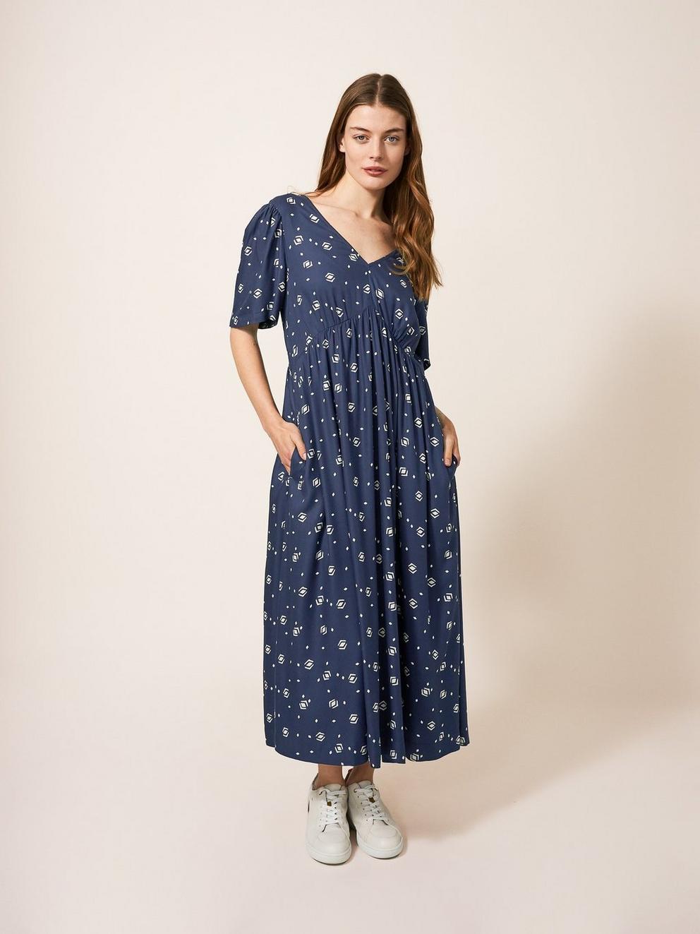 Take A Flight Dress in NAVY PRINT - LIFESTYLE