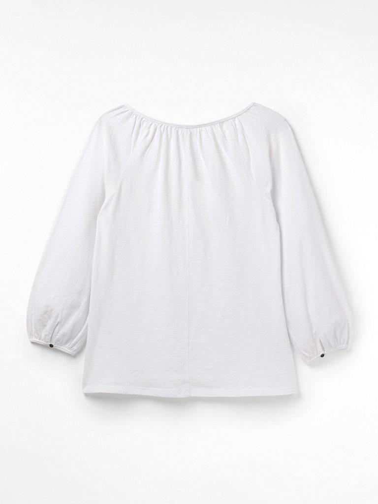 Sundance Jersey Top in WHITE PLAIN - FLAT BACK