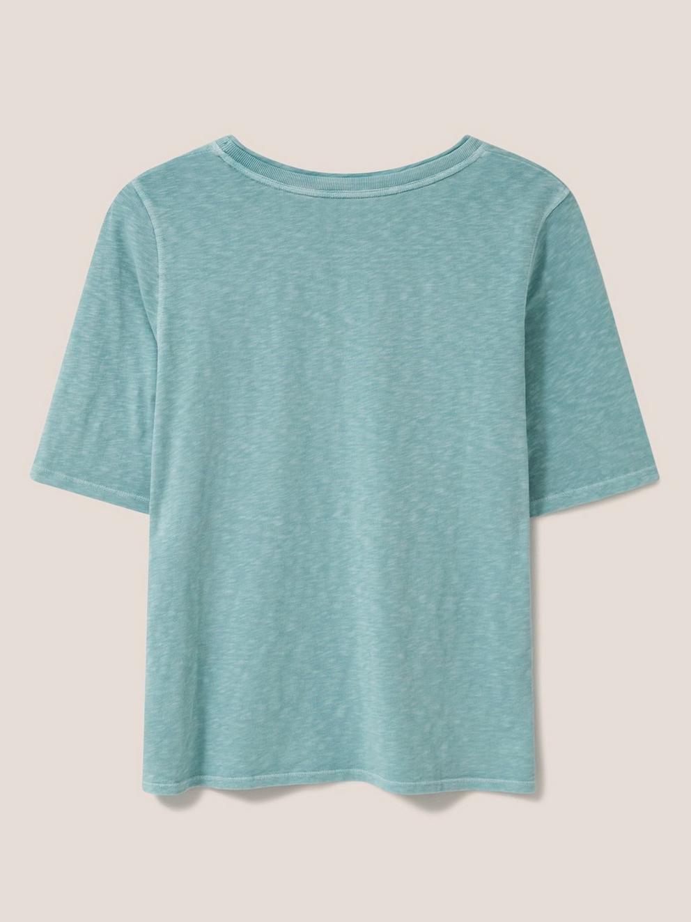 Ting Time Jersey Tee in SEAFOAM GREEN PLAIN - FLAT BACK