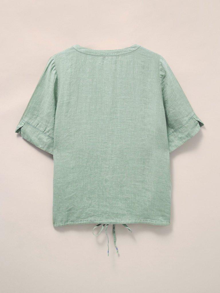 Viola Jersey Tee in SEAFOAM GREEN PLAIN - FLAT BACK