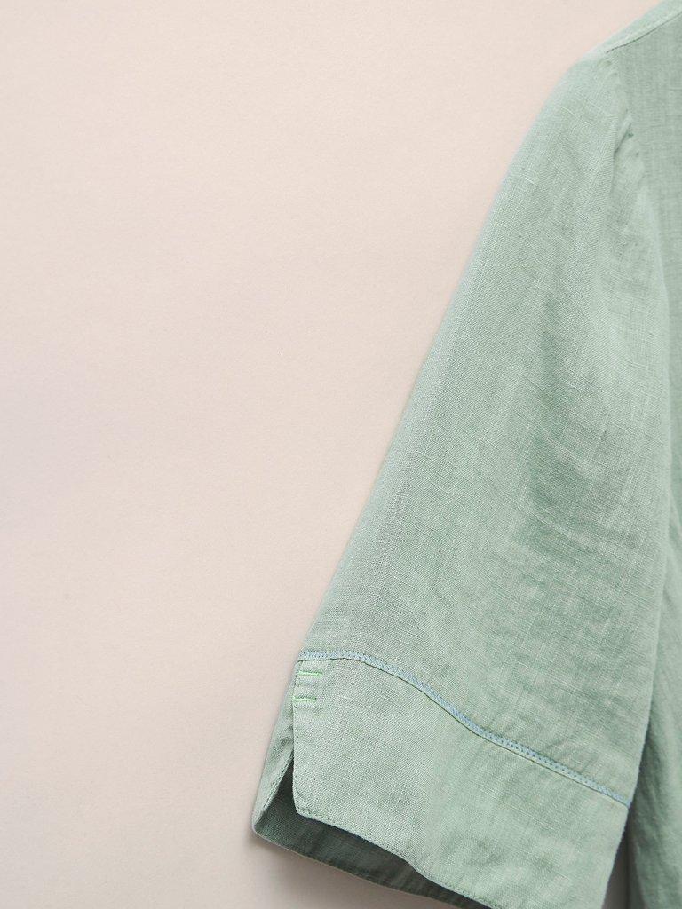 Viola Jersey Tee in SEAFOAM GREEN PLAIN - FLAT DETAIL