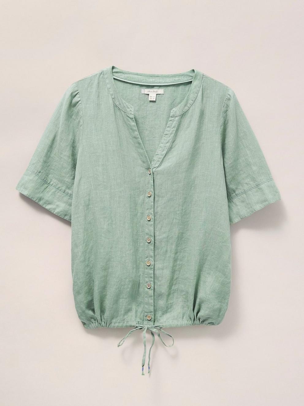 Viola Jersey Tee in SEAFOAM GREEN PLAIN - FLAT FRONT