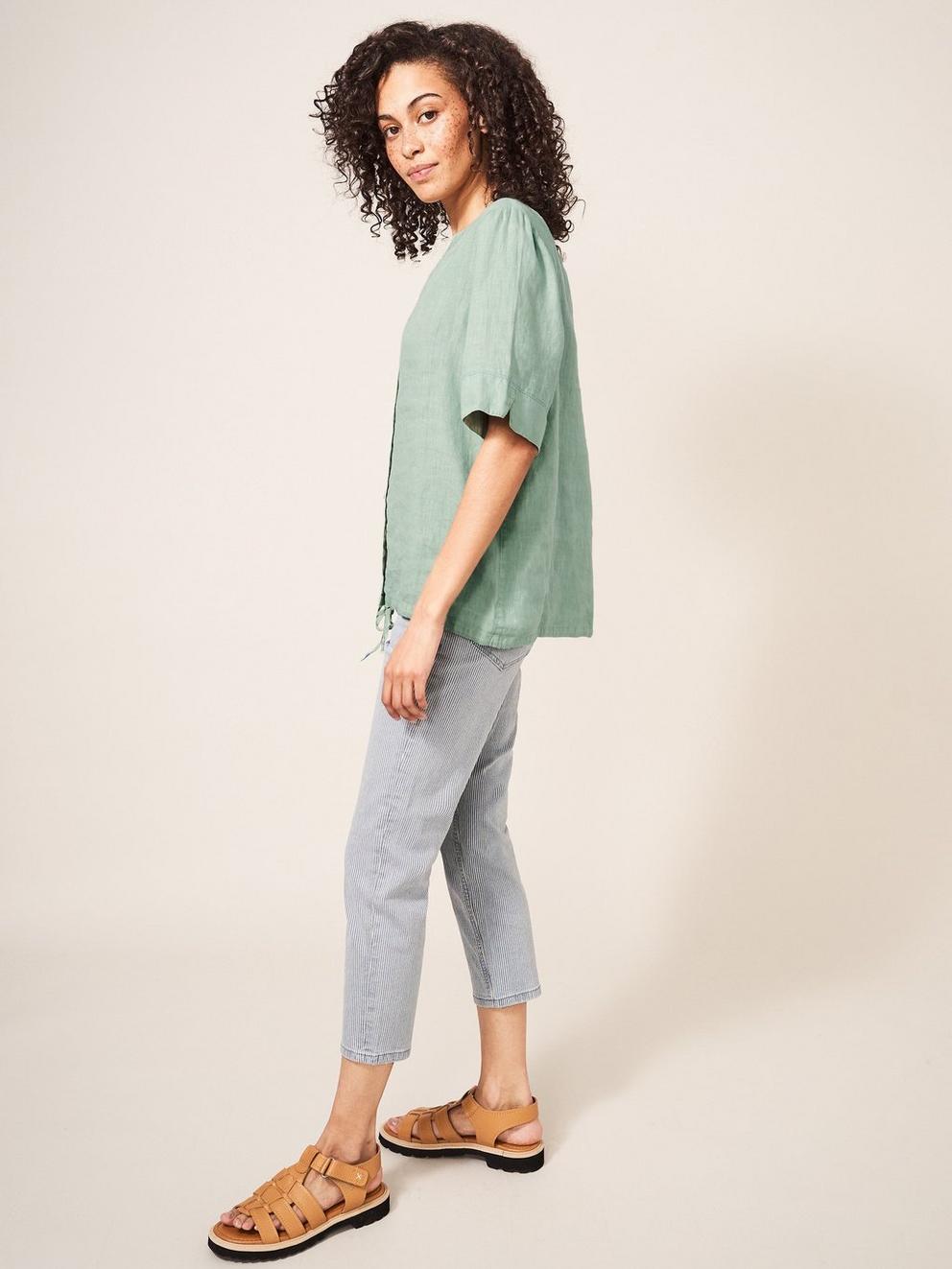 Viola Jersey Tee in SEAFOAM GREEN PLAIN - LIFESTYLE